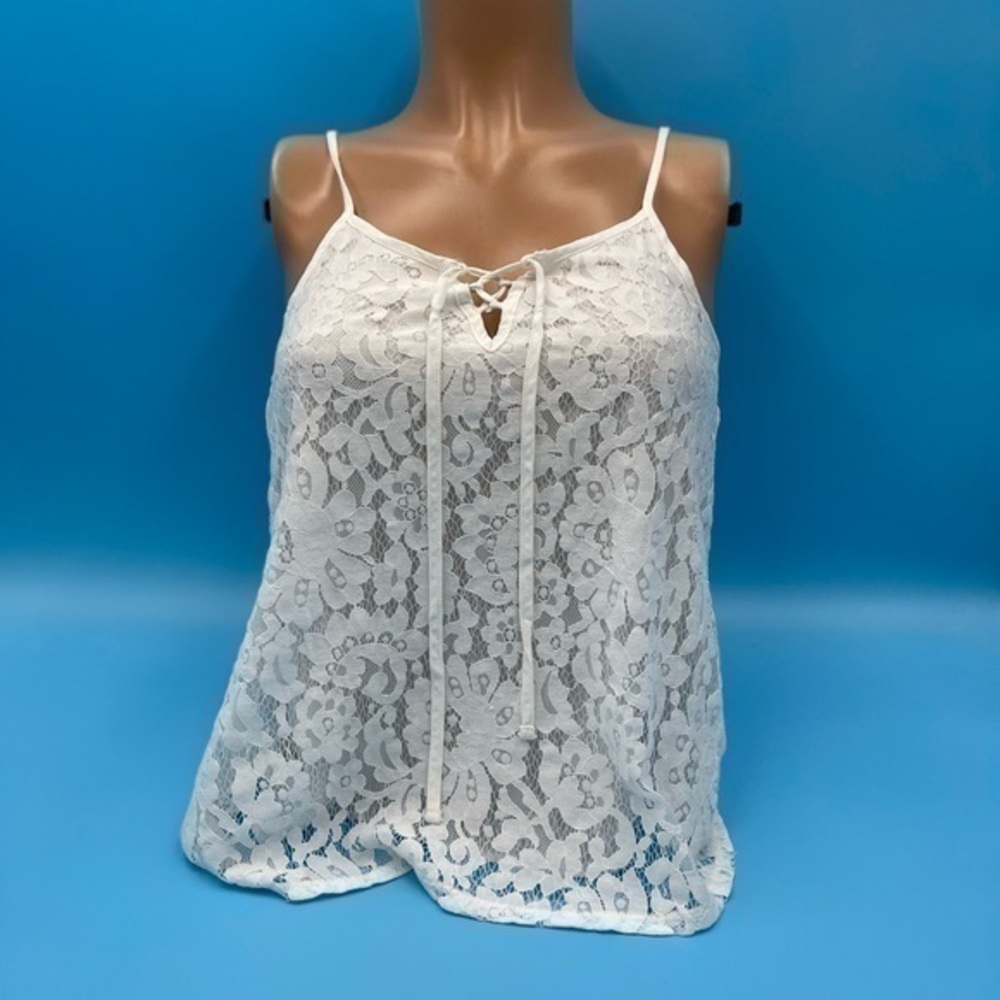 Y2K Hollister White Lacey Top